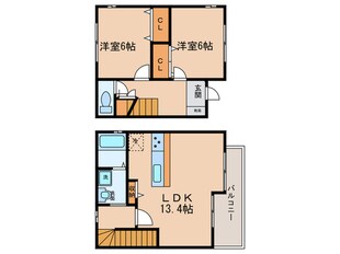 プロシ－ドⅡの物件間取画像